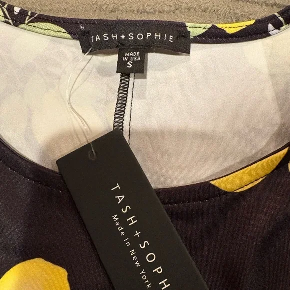 Tash + Sophie Lemon Print Midi Dress size S NWT - Picture 7 of 13